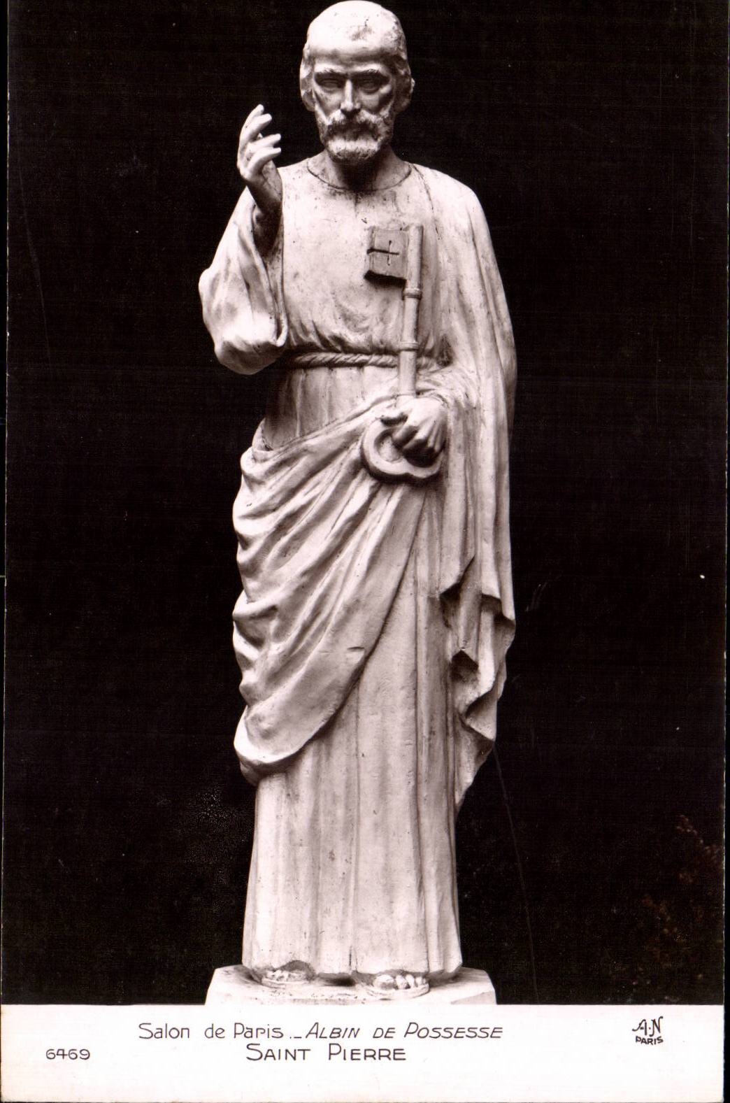 Statue de saint Pierre — œuvre d'Albin de Possesse — Salon de Paris, n° 6469