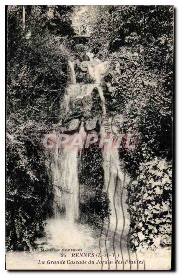 La Grande Cascade du Jardin des Plantes — Rennes (Il-et-V) — Éditeur : Magazines Modernes, n°25