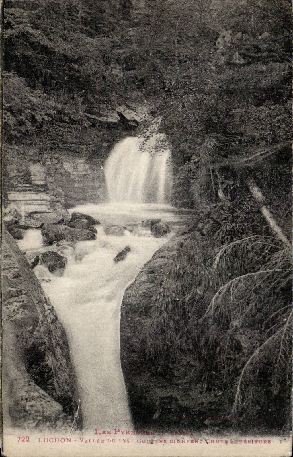 Chute Supérieure — Vallée du Lys, Godéfère d'Enfer — Les Pyrénées, Luchon — n° 722
