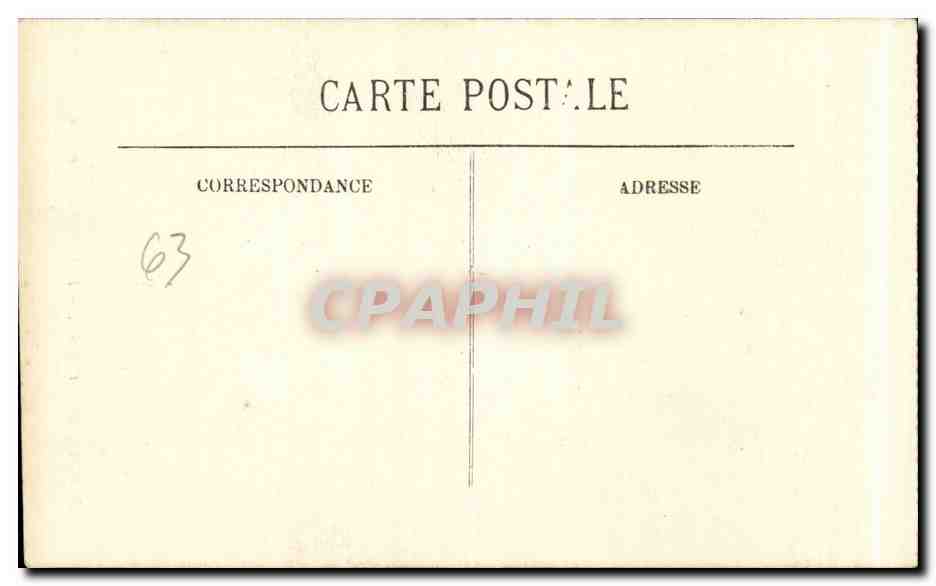 CPA Environs du Mont Dore La cascade de Queureilh — Verso