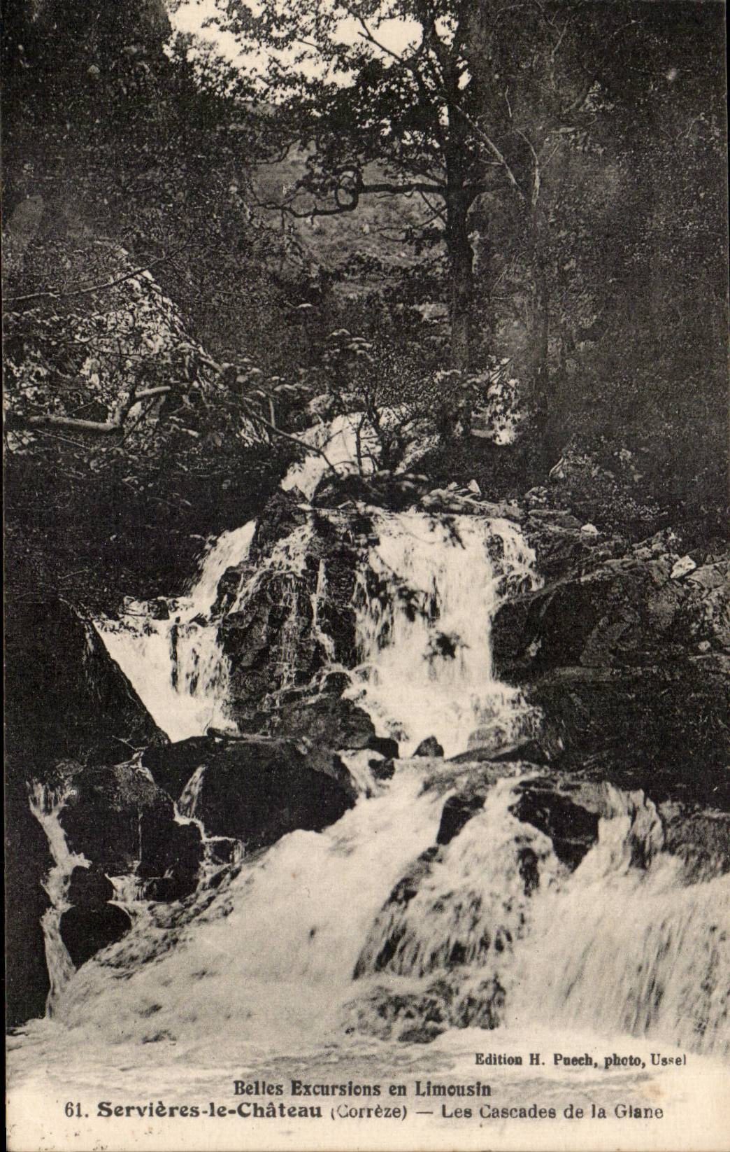 CPA Servieres le Chateau Les cascades de la Glane