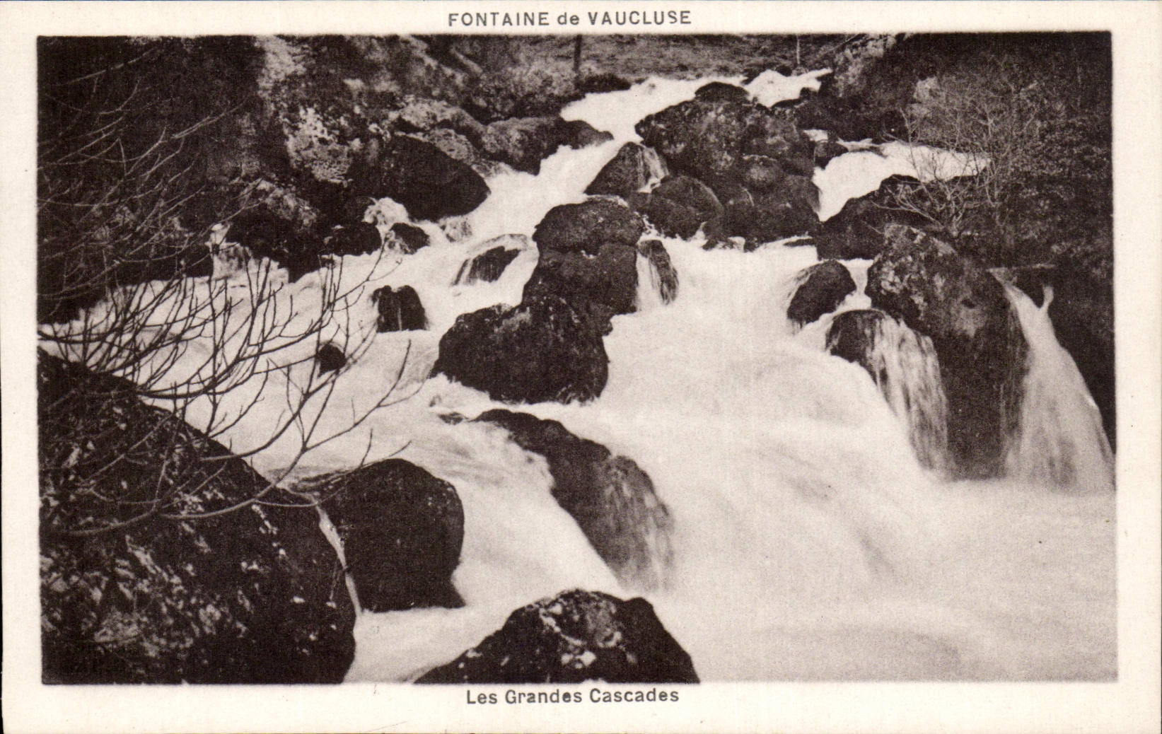 Les Grandes Cascades — Fontaine de Vaucluse — Édition M. F. Beau