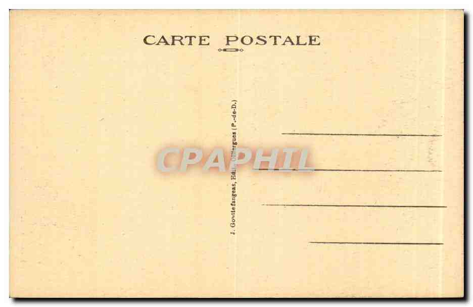 CPA Le Mont Dore Cascade du Rossignolet — Verso