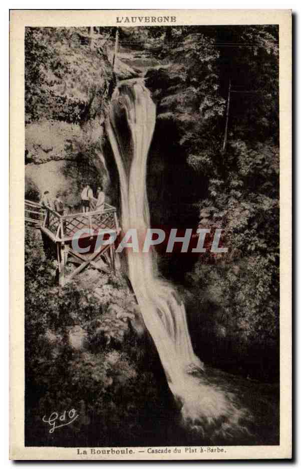 CPA La Bourboule Cascade du plat a barbe