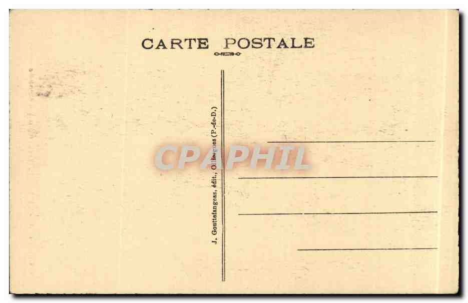 CPA Le Mont Dore La grande cascade — Verso