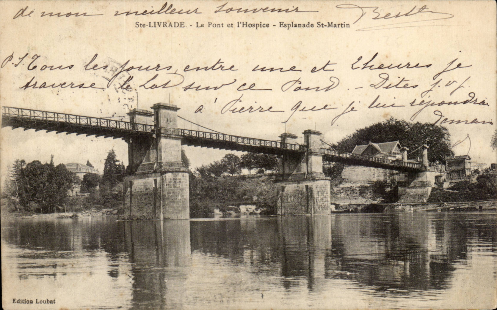 Ste-Livrade - Le Pont et l'Hospice - Esplanade St-Martin — Edition Loubat