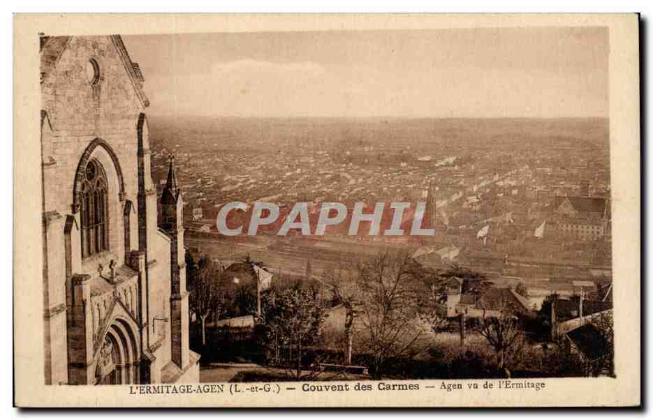 Agen vu de l'Ermitage — Couvent des Carmes — L'Ermitage-Agen (L.-et-G.)