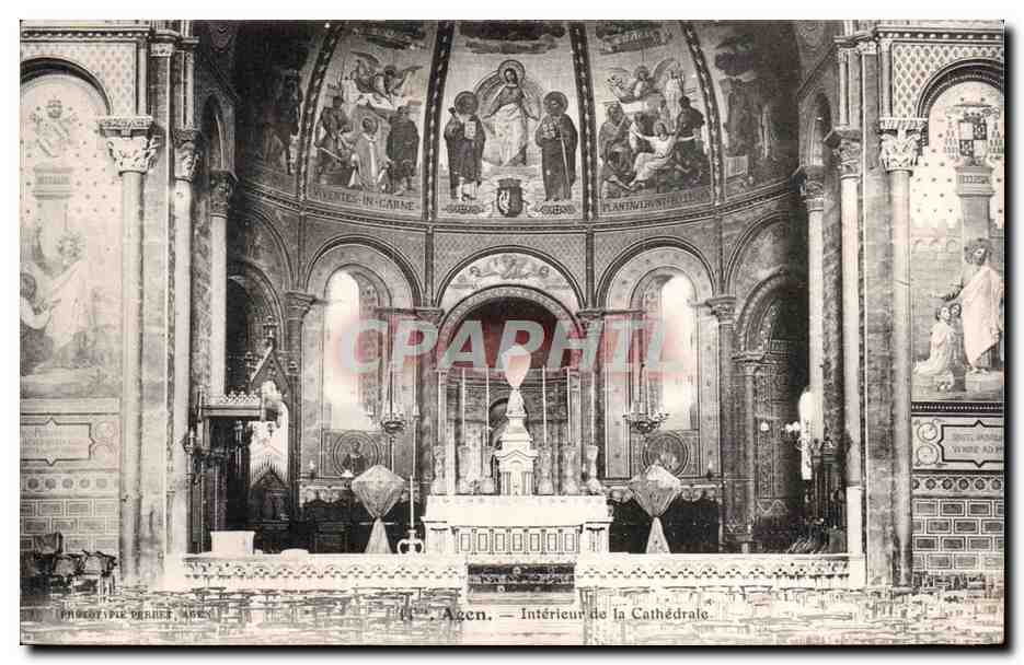 Agen — Intérieur de la Cathédrale — Imprimerie Parisienne