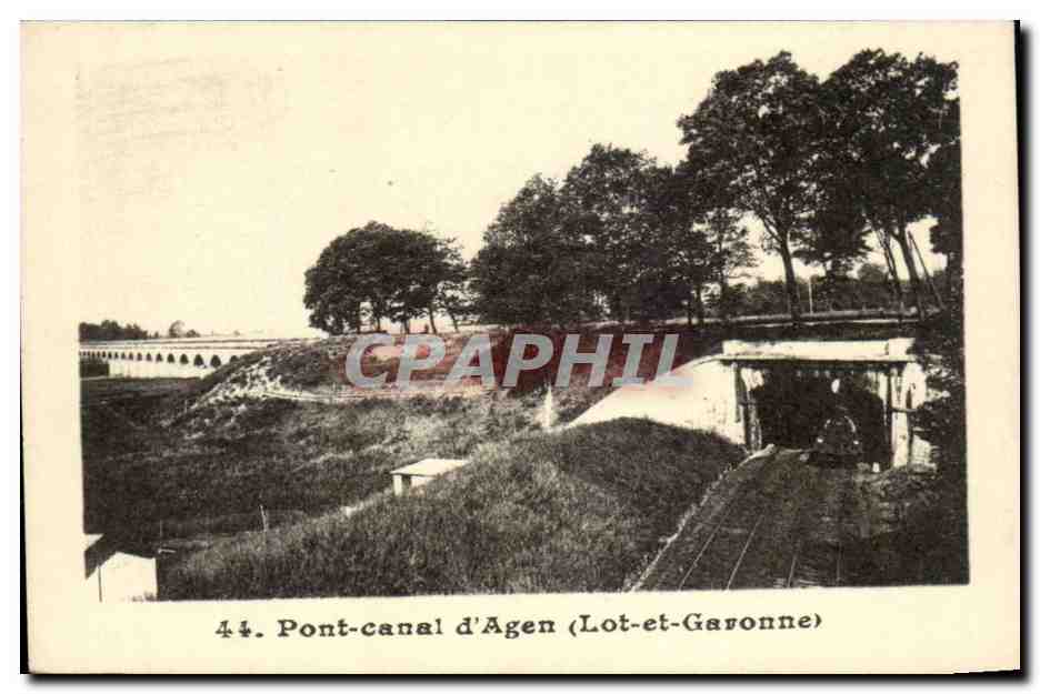 Brücke des Kanals von Agen — Lot-et-Garonne — Phototypie Lescuyer, Lyon