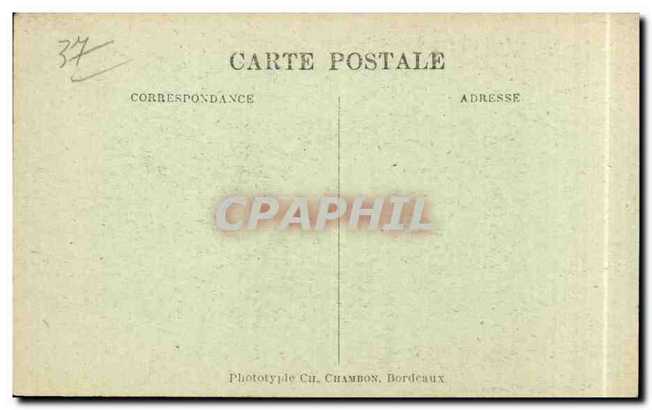 CPA Bordeaux Cours du XXX Juillet — Verso