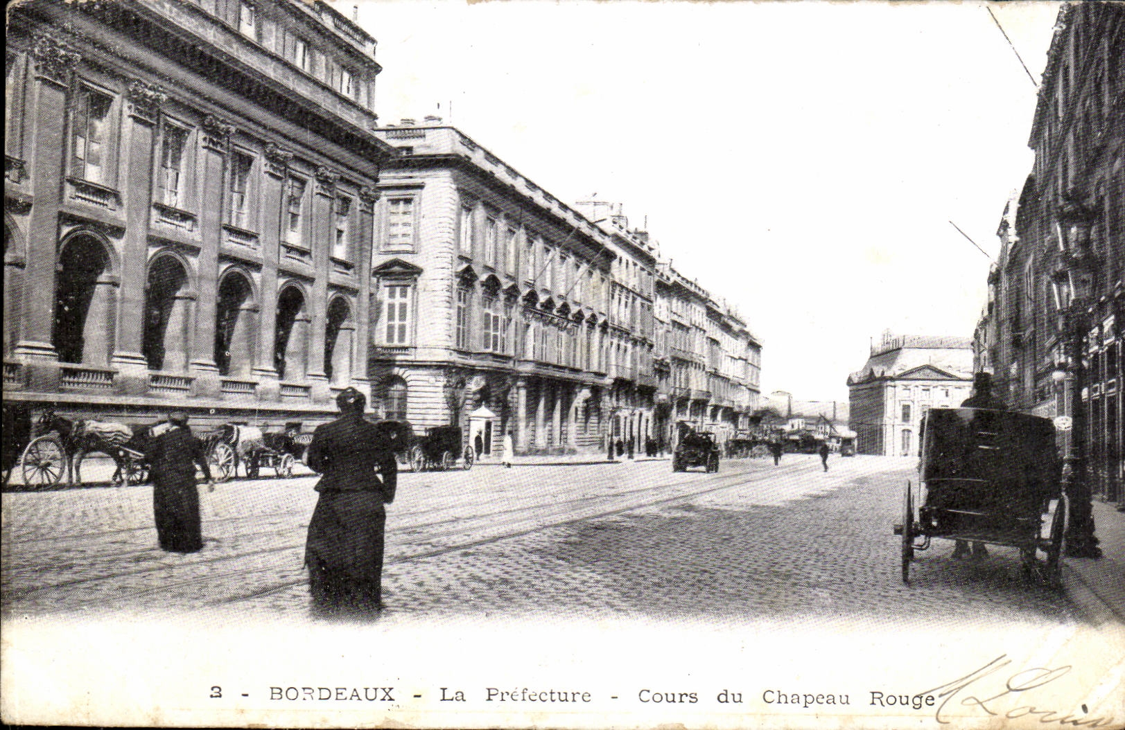 CPA Bordeaux La prefecture Cours du Chapeau rouge