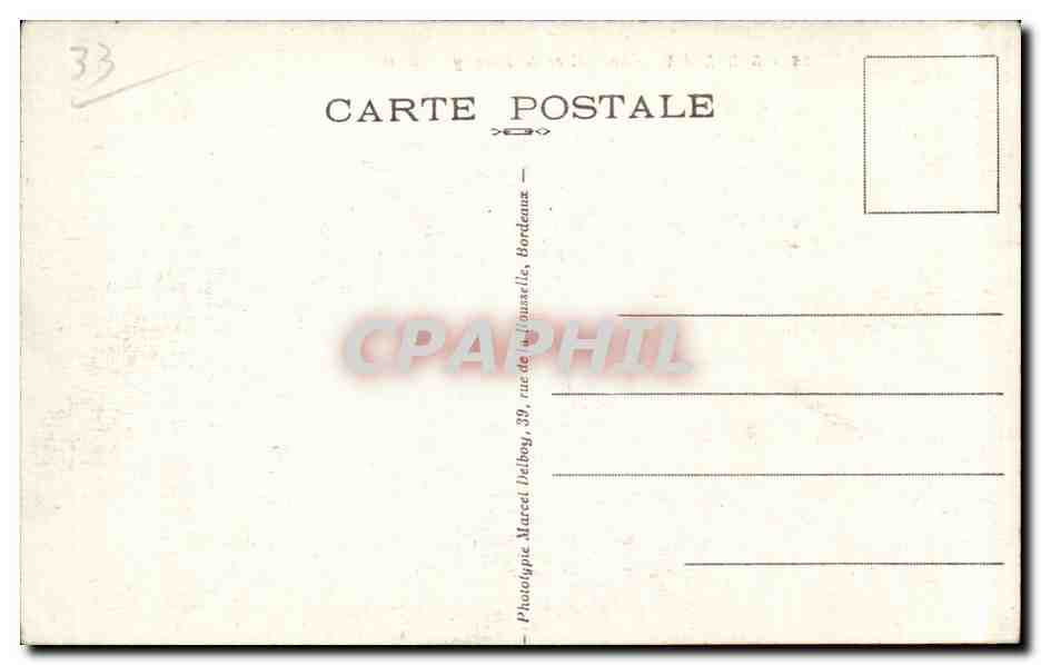 CPA Bordeaux Les allees de Tourny — Verso