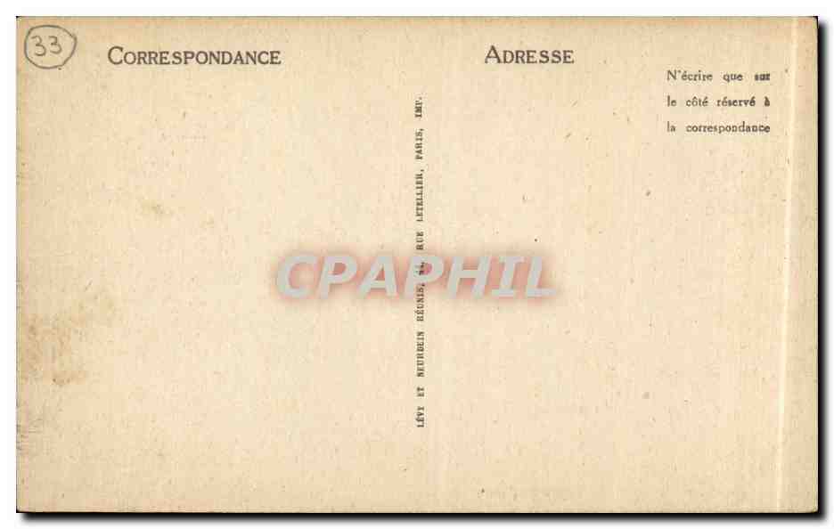 CPA Bordeaux La place de la Comedie — Verso