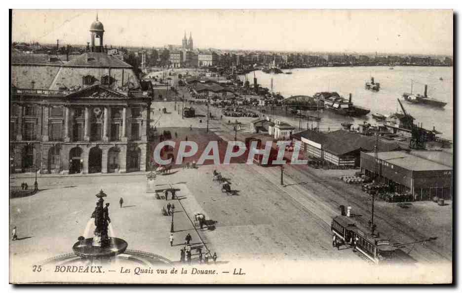 Bordeaux — Les Quais vus de la Douane — LL. n°75 - Recto