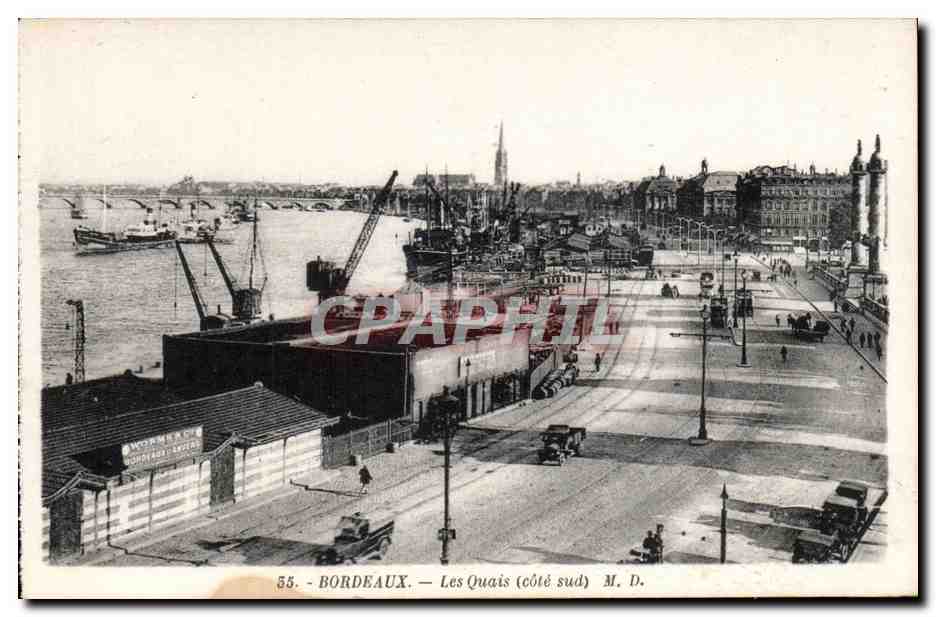 CPA Bordeaux Les quais (cote sud)