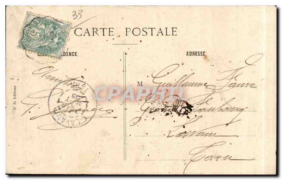 Bordeaux - Souvenir - CPA  — Verso