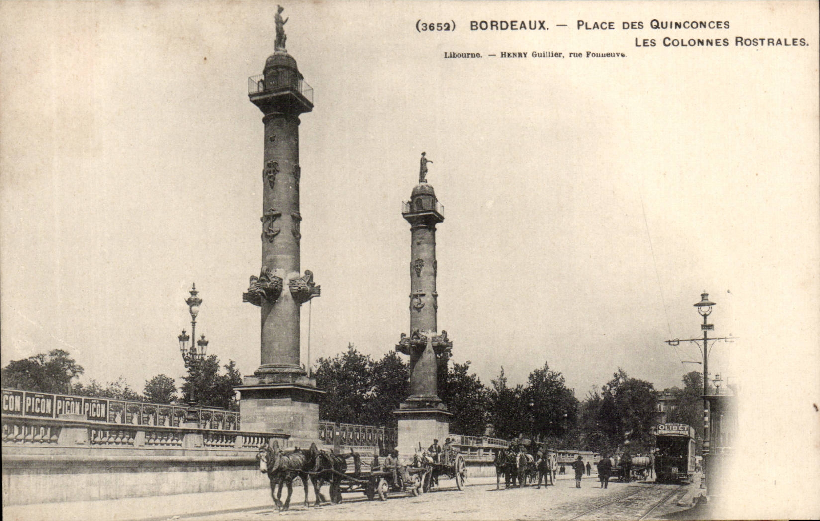 Bordeaux - Place des Quinconces - Les Colonnes - CPA 