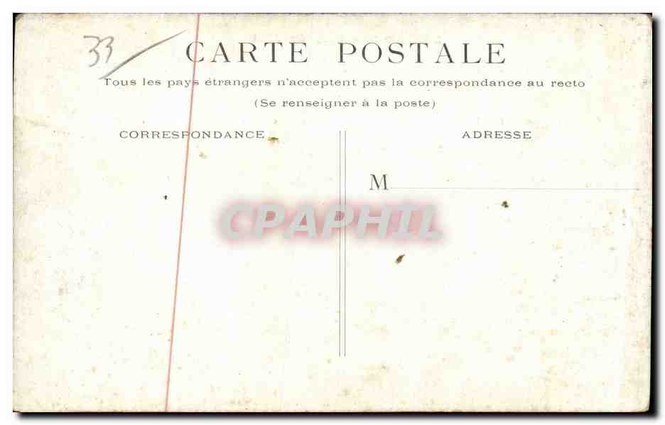 Bordeaux - Gare du Midi - CPA  — Verso