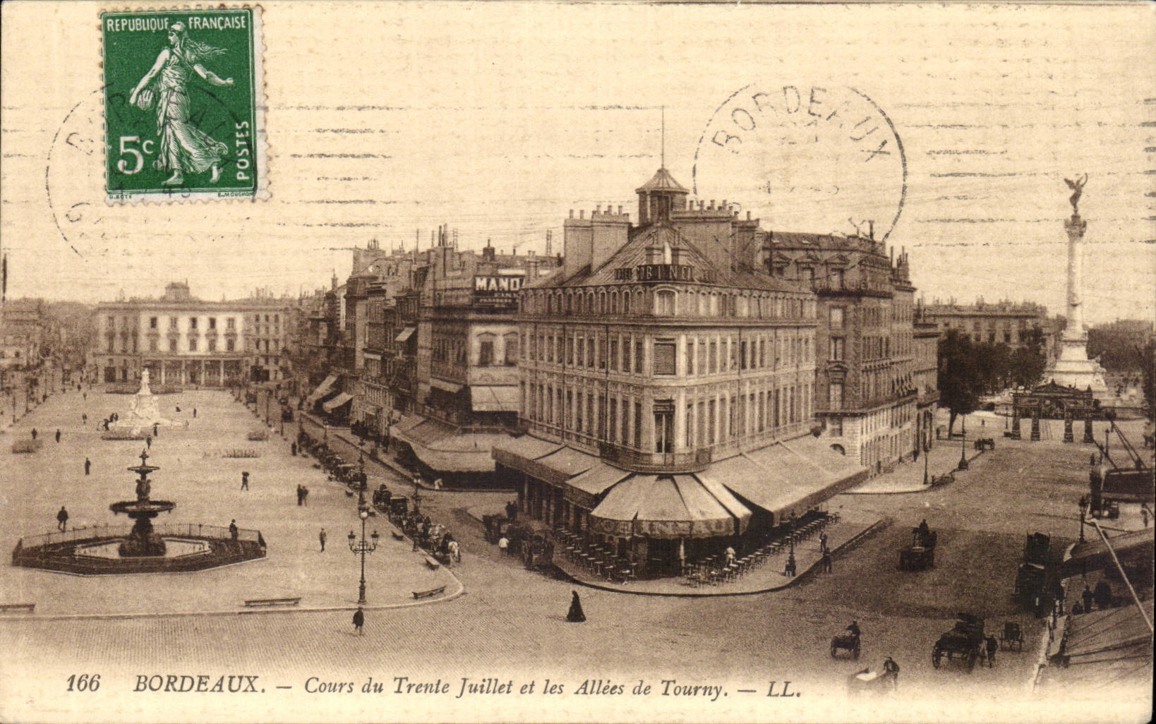 Bordeaux - Cours du Trente Juillet et les Allees de Tourny - CPA 