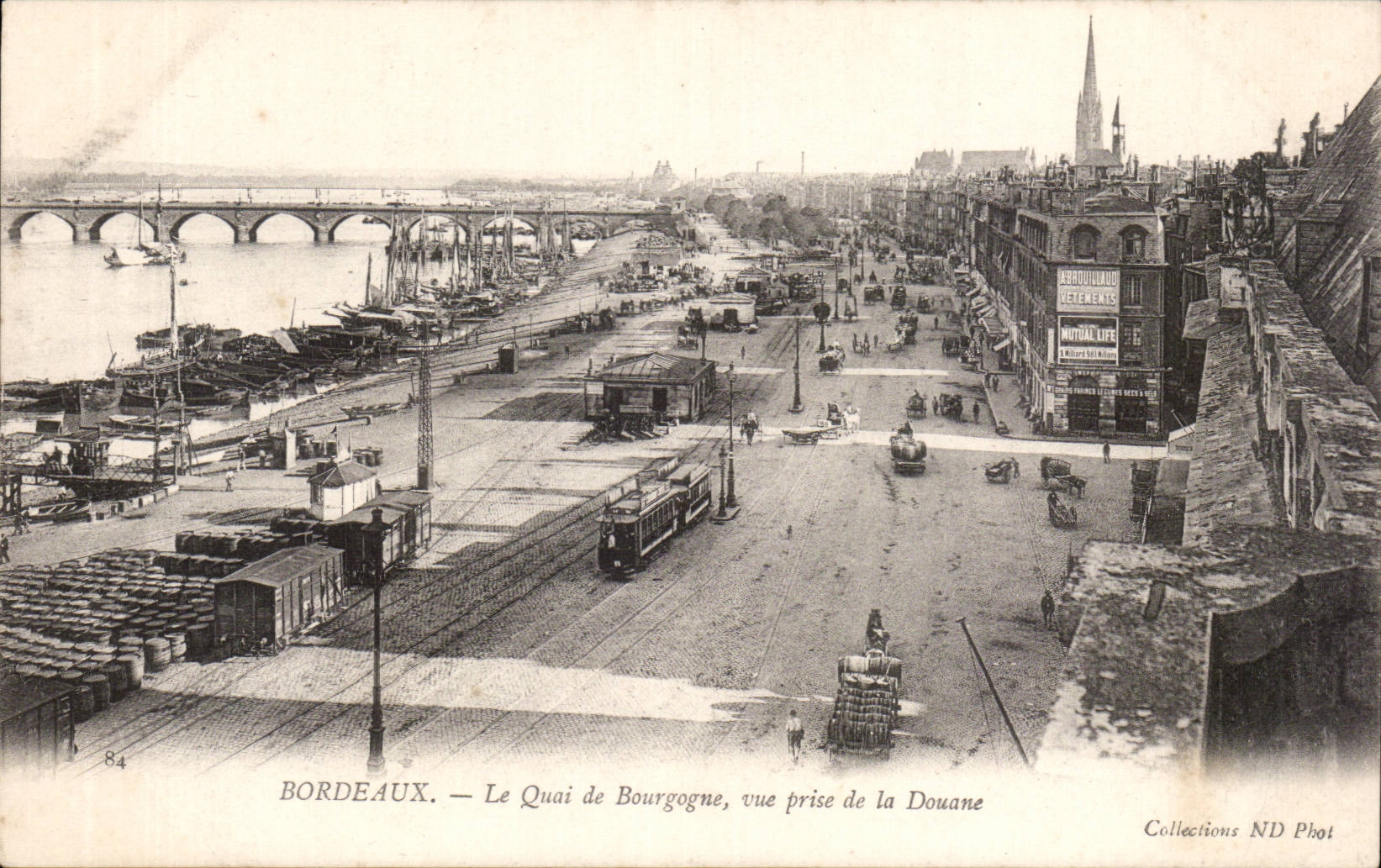 Bordeaux — Le Quai de Bourgogne, vue prise de la Douane — Collections ND Phot