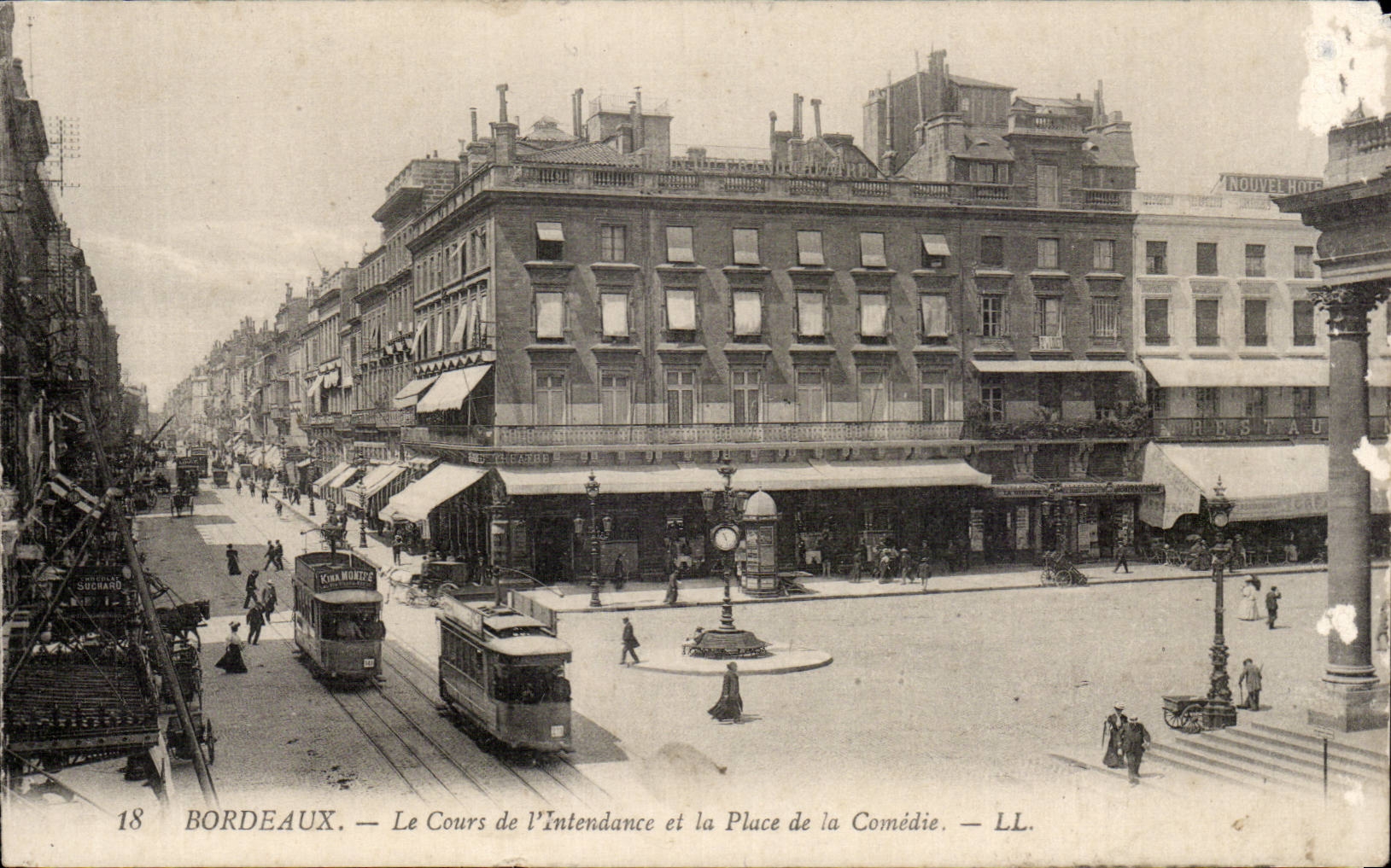 Bordeaux — The Cours de l'Intendance and Place de la Comédie — LL.