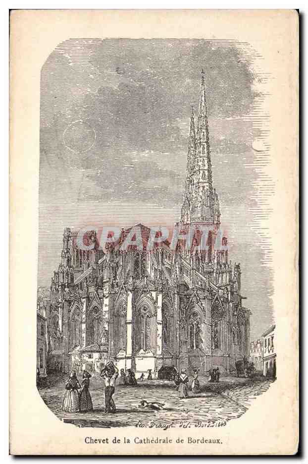 Bordeaux - Chevet de la Cathedrale - CPA 