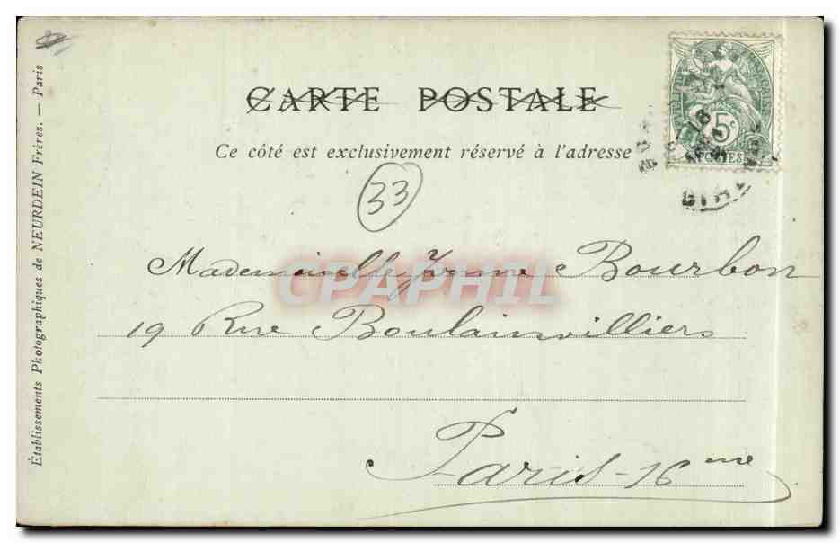 Bordeaux - Les Allees de Tourny - CPA  — Rückseite