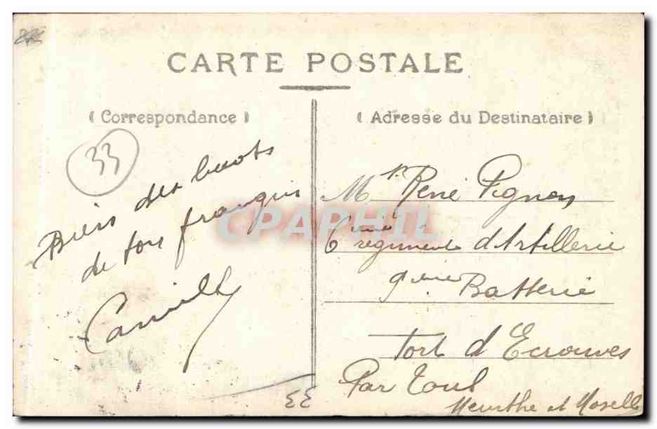 Bordeaux - La Porte du Palais - CPA  — Rückseite