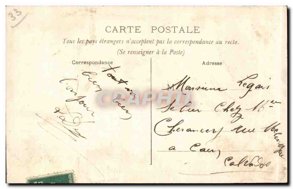 Bordeaux - Les Allees de Touny - CPA  — Verso
