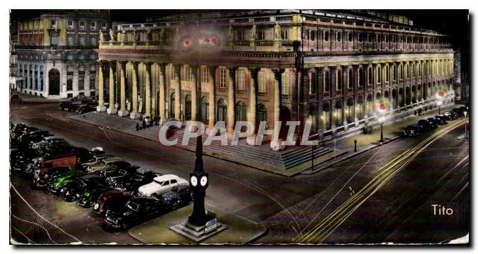 Bordeaux - Le Grand Theatre - La Nuit - CPA 