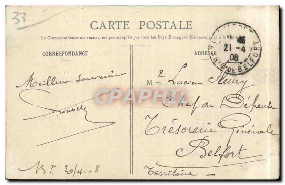 Bordeaux - La Place de la Comedie - CPA  — Verso