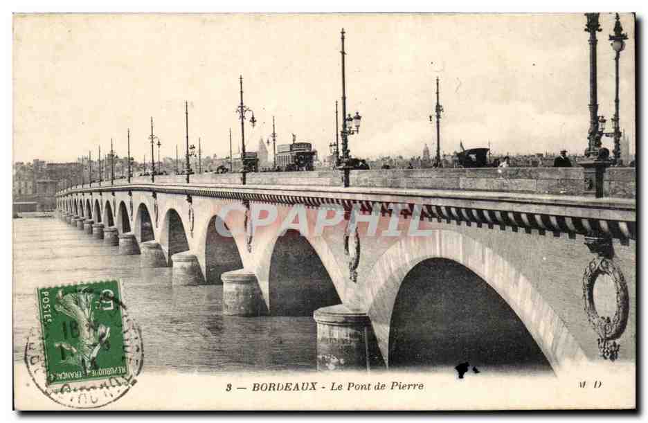 Bordeaux - Le Pont de Pierre — éditeur M.D. n°3