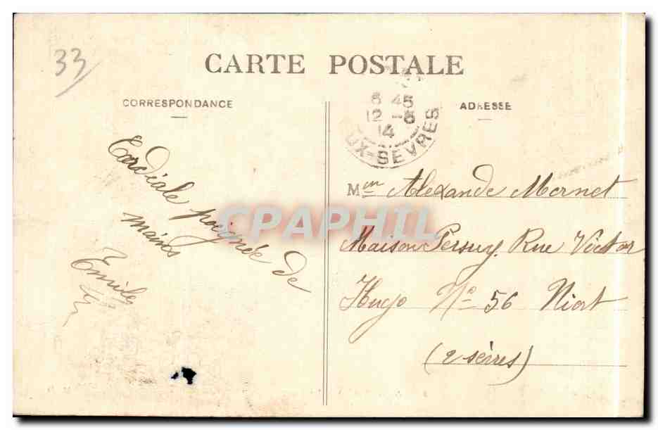 Bordeaux - Le Pont de Pierre — éditeur M.D. n°3 — Verso