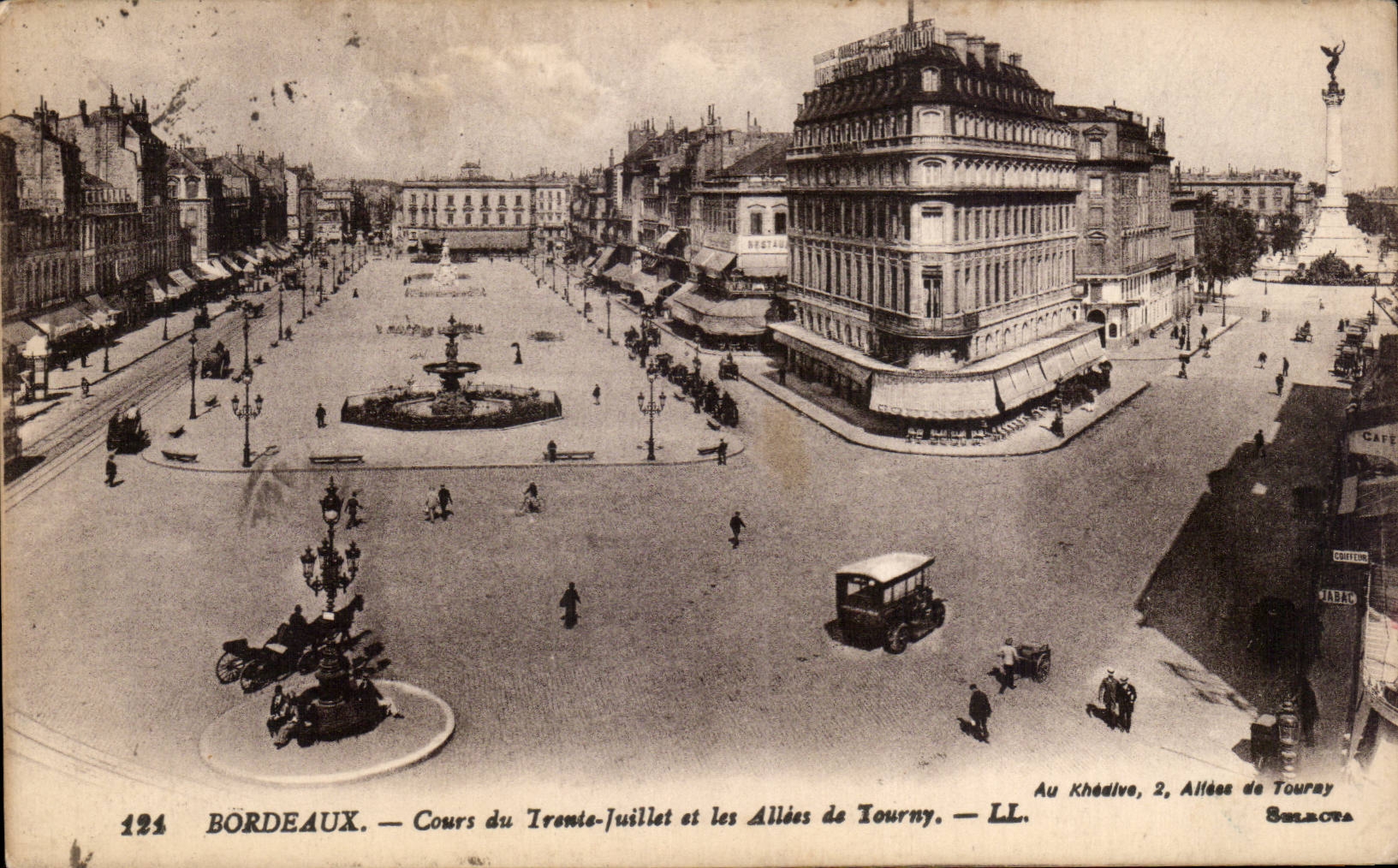 Bordeaux - Cours du Trente Juillet et les Allees de Tourny - CPA 