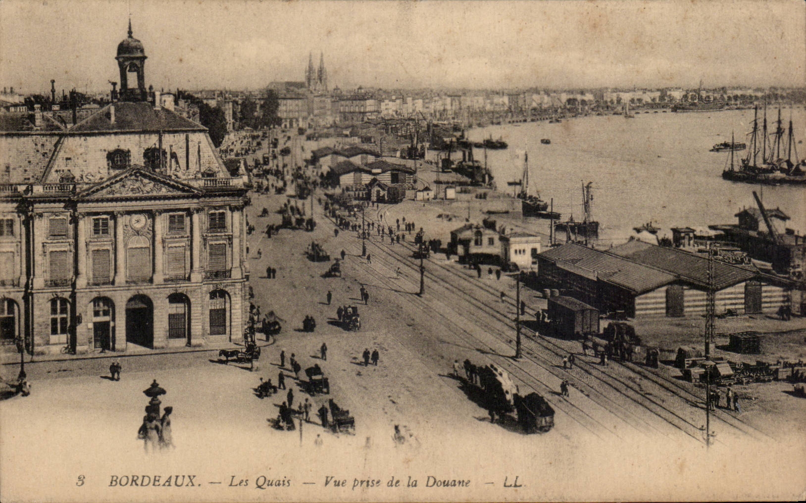 Bordeaux — Die Kais — Ansicht vom Zollamt — LL.