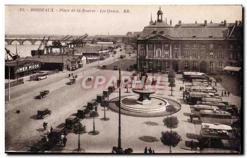 Bordeaux - Place de la Bourse - Les Quais - CPA 