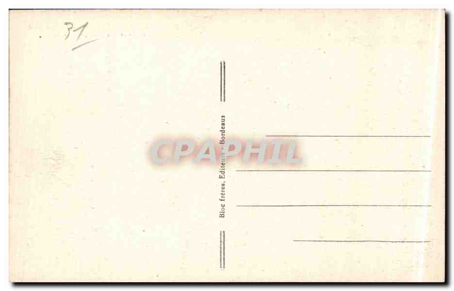 Luchon - Le Parc - L'Etablissement - Les Allees d'Etigny - CPA  — Verso