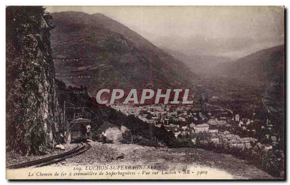 Luchon - Le Chemin de Fer a cremailleres de Superbagneres - CPA 