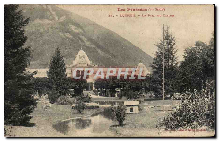 Luchon - Le Parc du Casino - CPA 