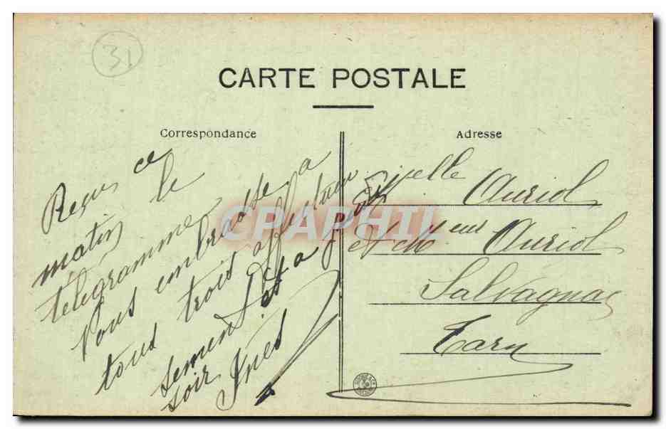 Toulouse - Chausee et Moulin du Chateau - CPA  — Rückseite
