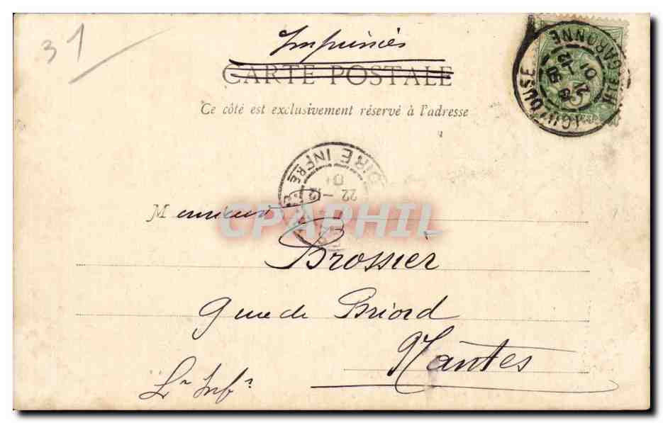 Toulouse - Place & Halle des Carmes — Tyro-Libo Labouche, imp.-édit. Toulouse, n°46 — Verso