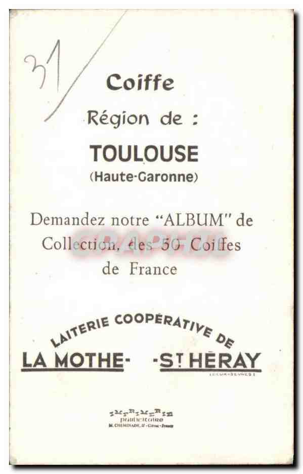 Toulouse - Coiffe Region de Toulouse - mir  — Rückseite