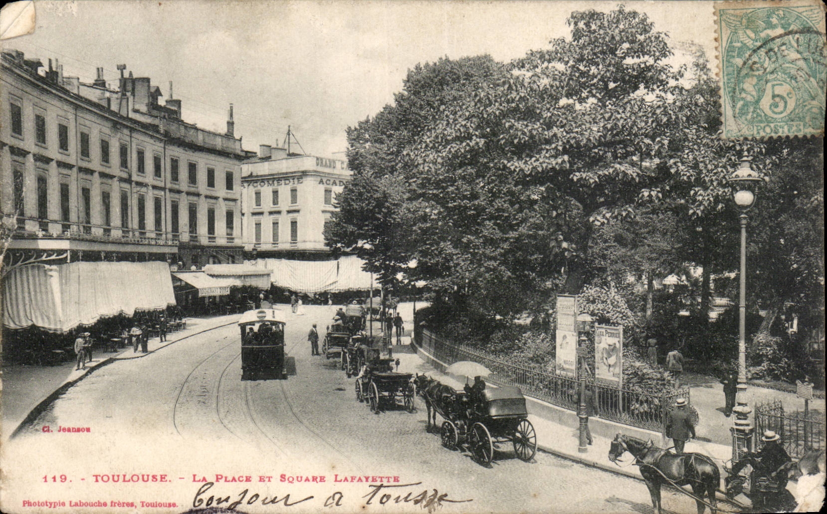 Toulouse - La Place et Square Lafayette - CPA 