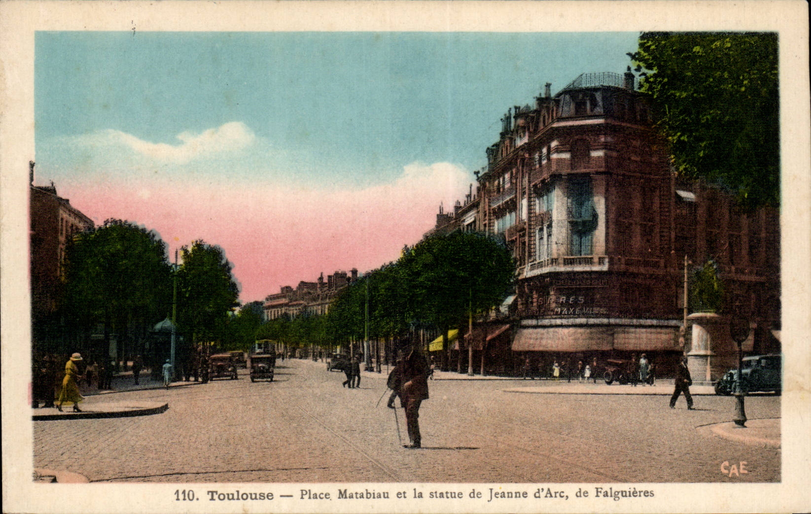 Toulouse — Place Matabiau et la statue de Jeanne d'Arc, de Falguières — CAE