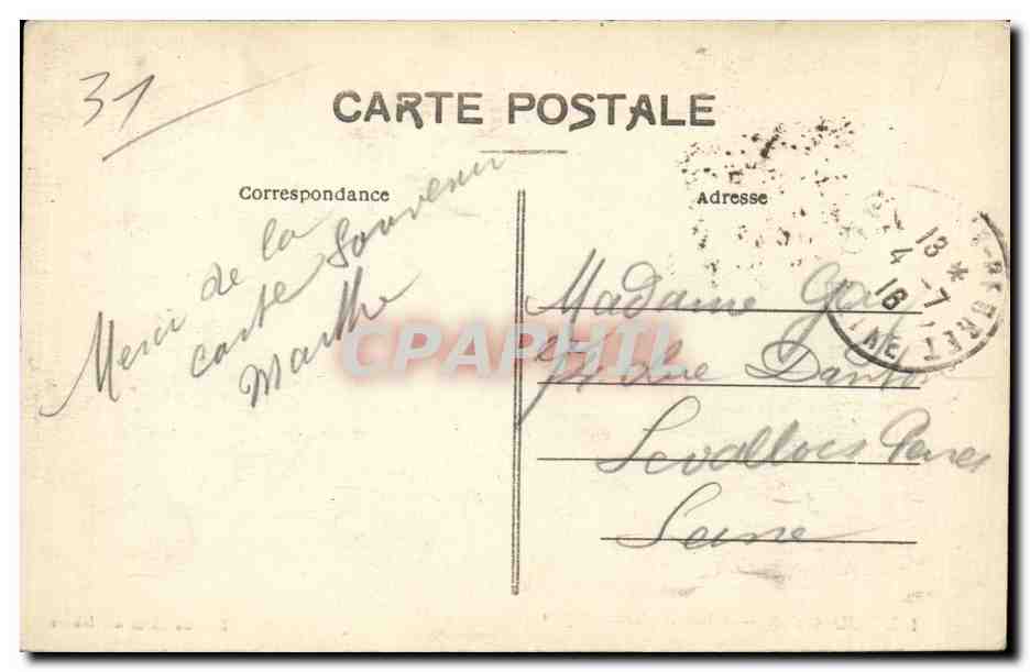 Toulouse - Allees Alphonse Peyrat - CPA  — Verso