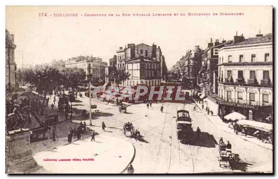 Toulouse - Carrefour de la Rue d'Alsace Lorraine - CPA 