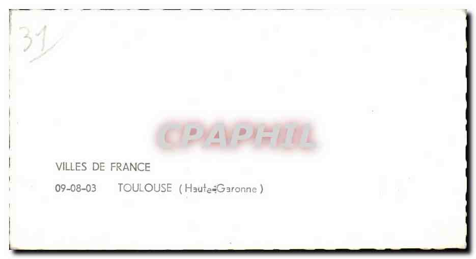 Toulouse - Vue Generale - CPA  — Verso