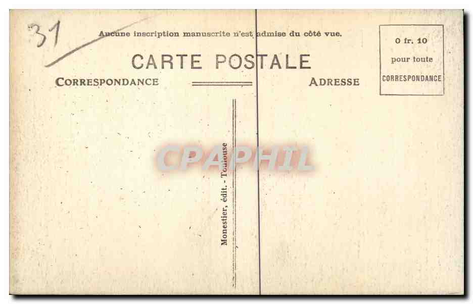 Toulouse - Jean-Jaurès Avenue — Ansicht der Straße mit Garten und Gebäuden — Verlag L. M. — Rückseite