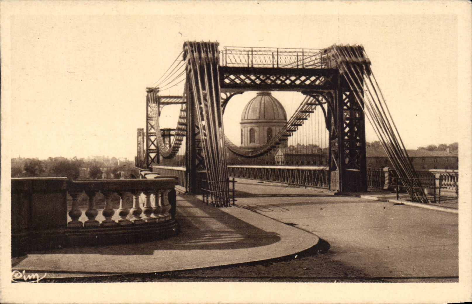 Toulouse — Le Pont suspendu sur la Garonne — Héligéphane Combier Macor
