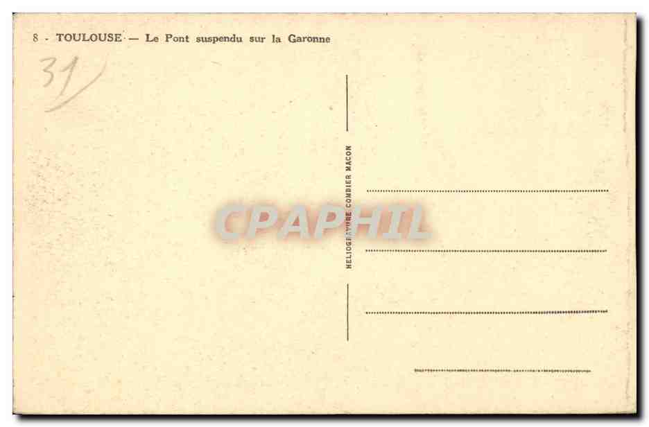 Toulouse — Le Pont suspendu sur la Garonne — Héligéphane Combier Macor — Reverso